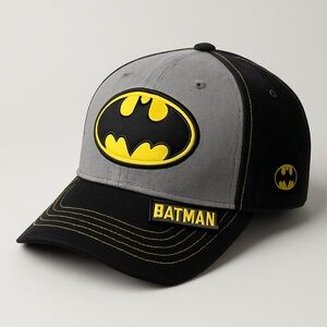 Batman Kids baseball Hat - Black and Gray